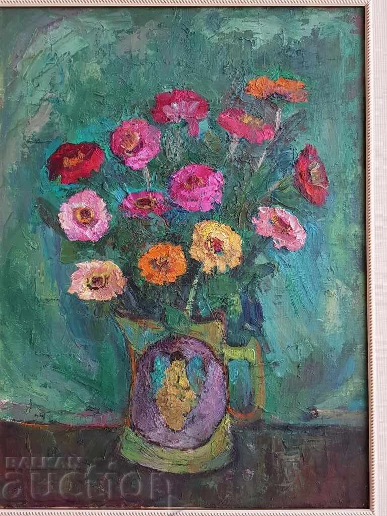 NEVENA DIMITROVA 1897 1983 Natura moartă cu asteri anii 1970 cu preț 1680.00 BGN | € 858.97