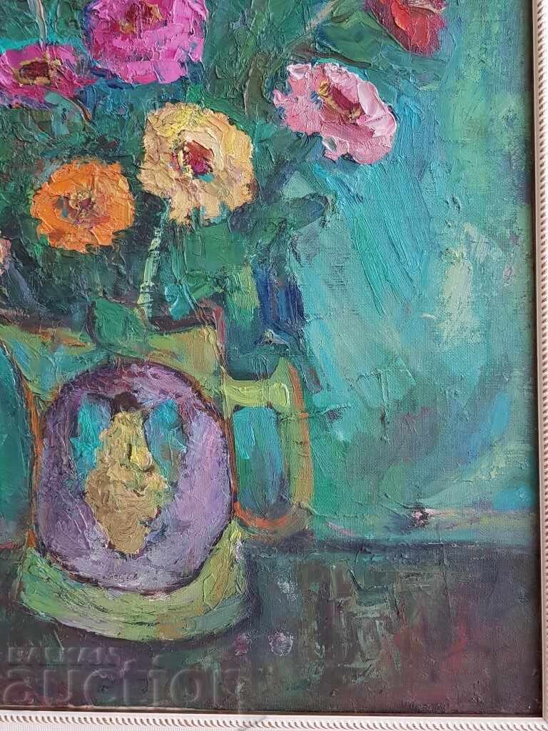 NEVENA DIMITROVA 1897 1983 Natura moartă cu asteri anii 1970 - 5