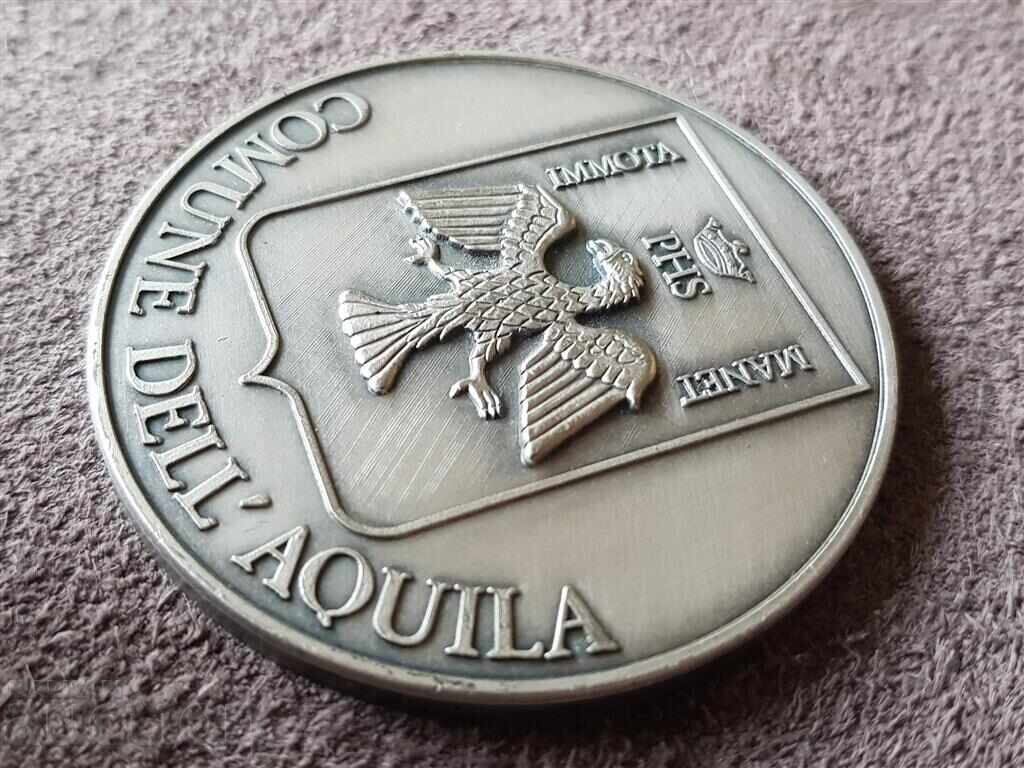 Μετάλλιο Γαλλικής Γαλλίας με Εθνόσημο του Δήμου L'Aquila Order Plaque με τιμή 10.00 BGN | € 5.11