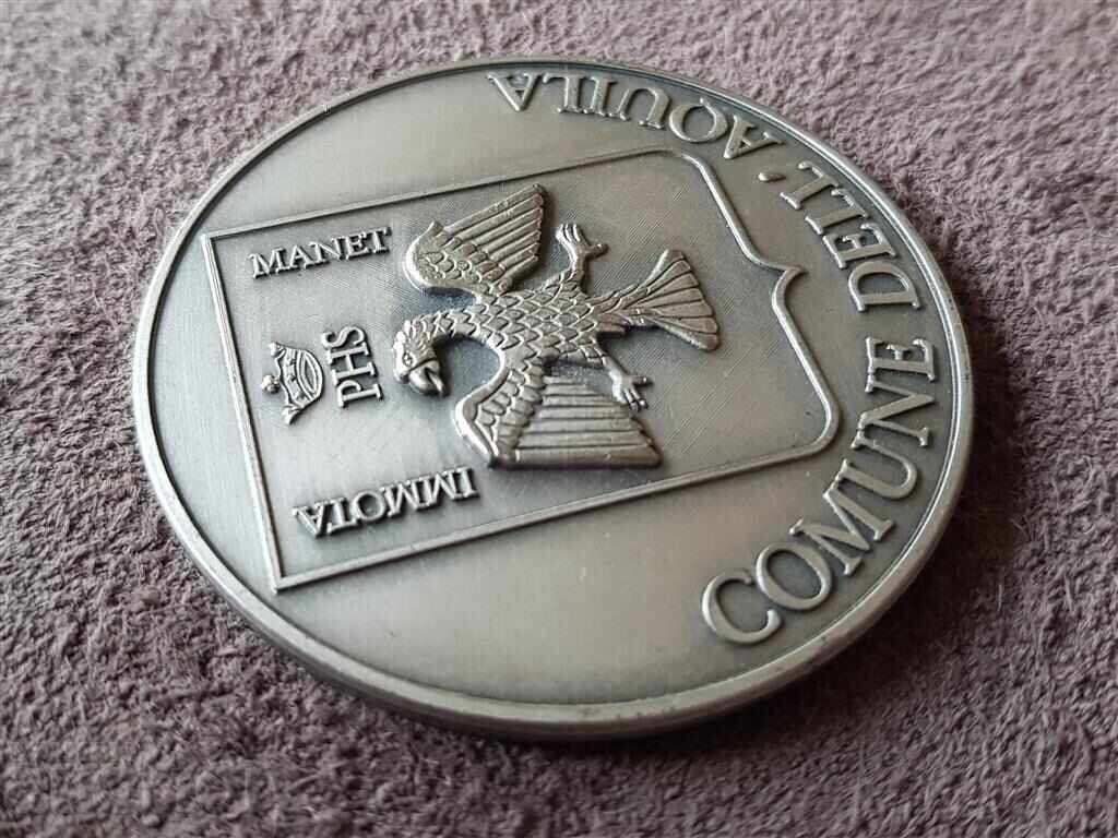 Δημοπρασία Μετάλλιο Γαλλικής Γαλλίας με Εθνόσημο του Δήμου L'Aquila Order Plaque