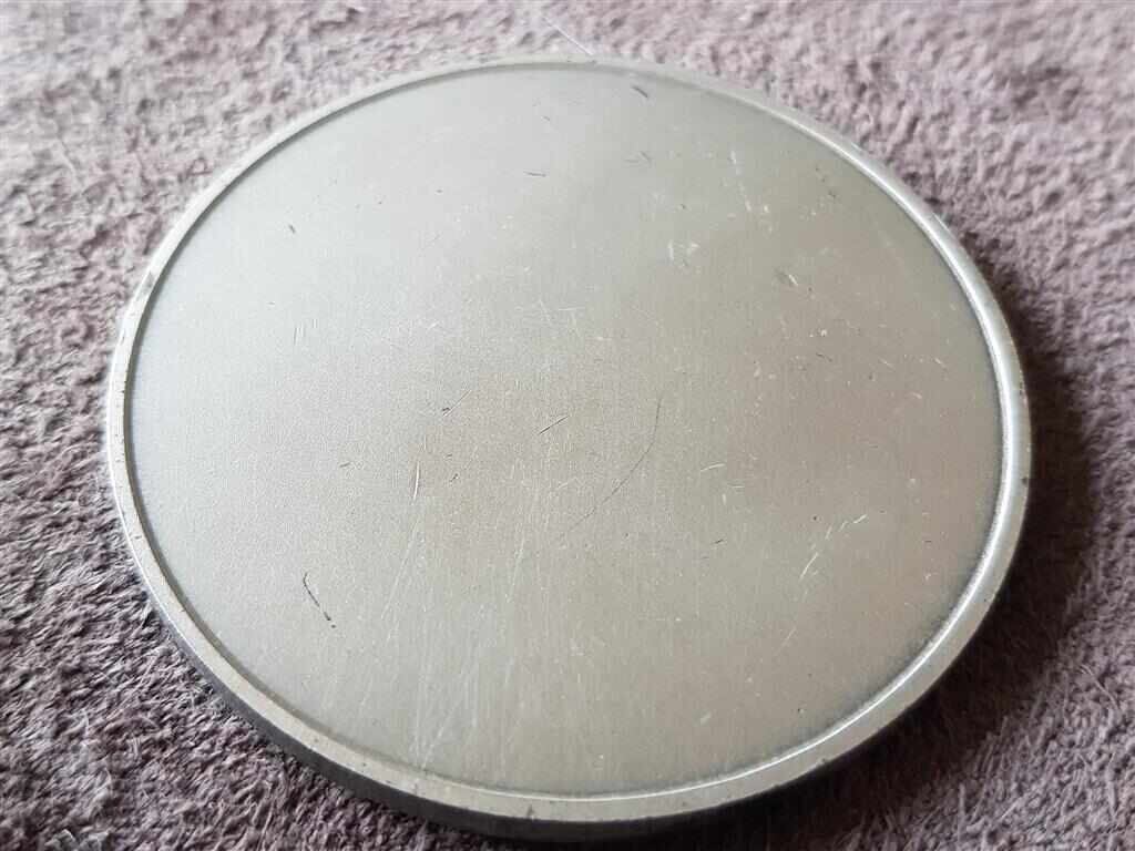Delivery of French France Medal with Coat of Arms of the Municipality of L'Aquila Order Plaque