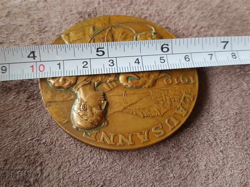 Σπάνιο 1910 χάλκινο νόμισμα Ελβετίας για αγροτικό πολιτισμό - 7