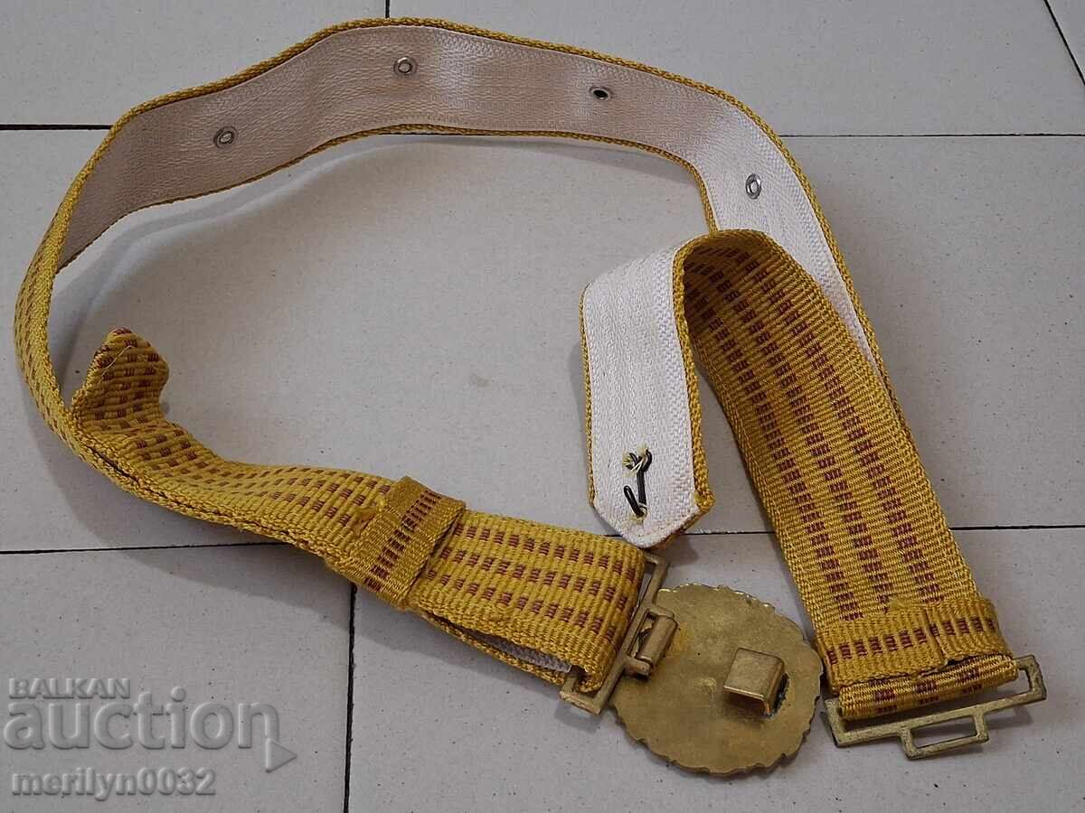 Auction  Officer's parade belt with sash, buckle, and clasp