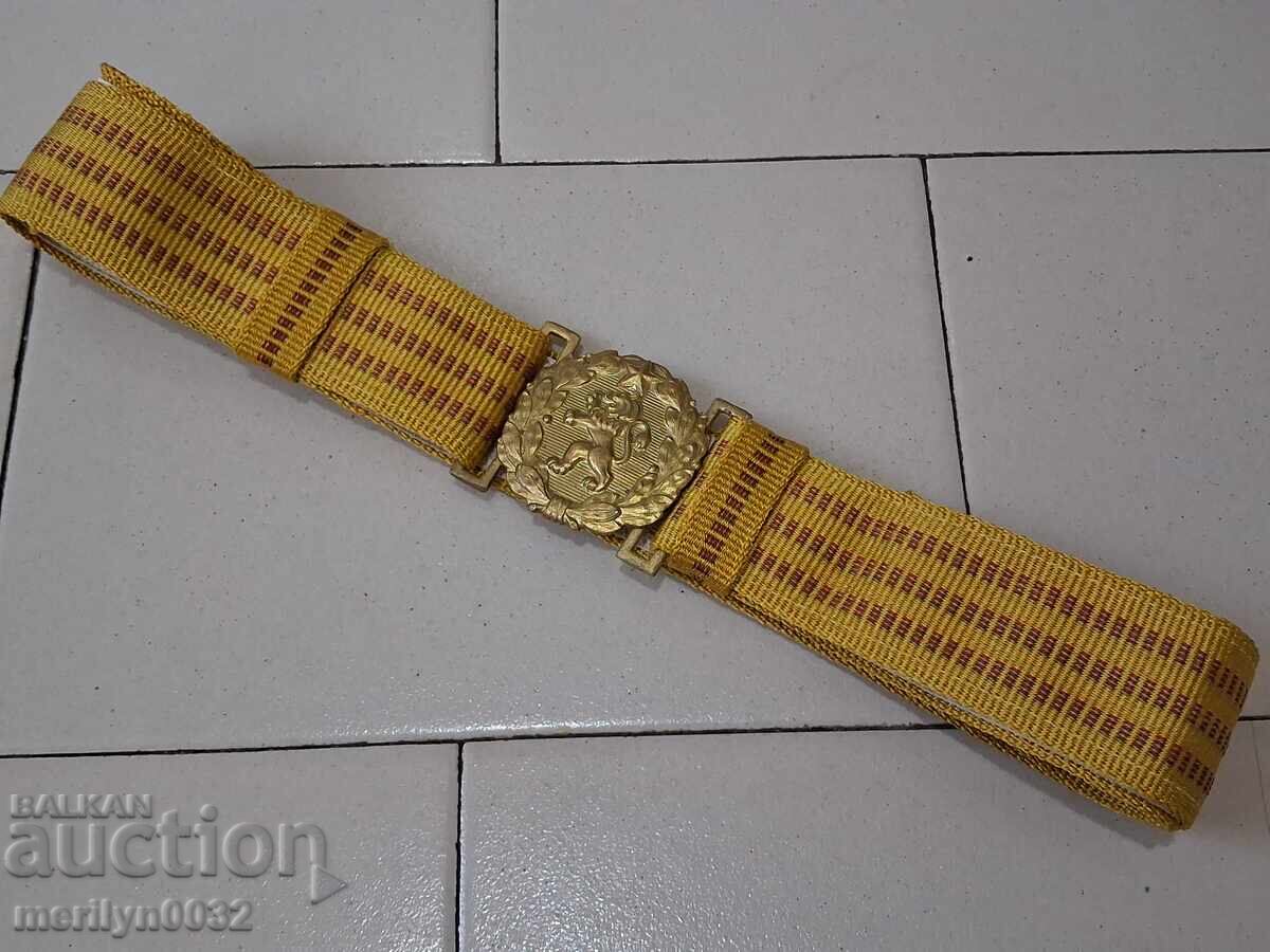 Officer's parade belt with sash, buckle, and clasp