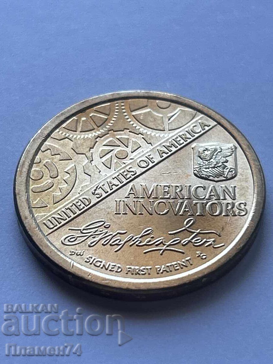 1 δολάριο 2018 ΗΠΑ Πρώτο Δίπλωμα Ευρεσιτεχνίας με τιμή 5.00 BGN | € 2.56