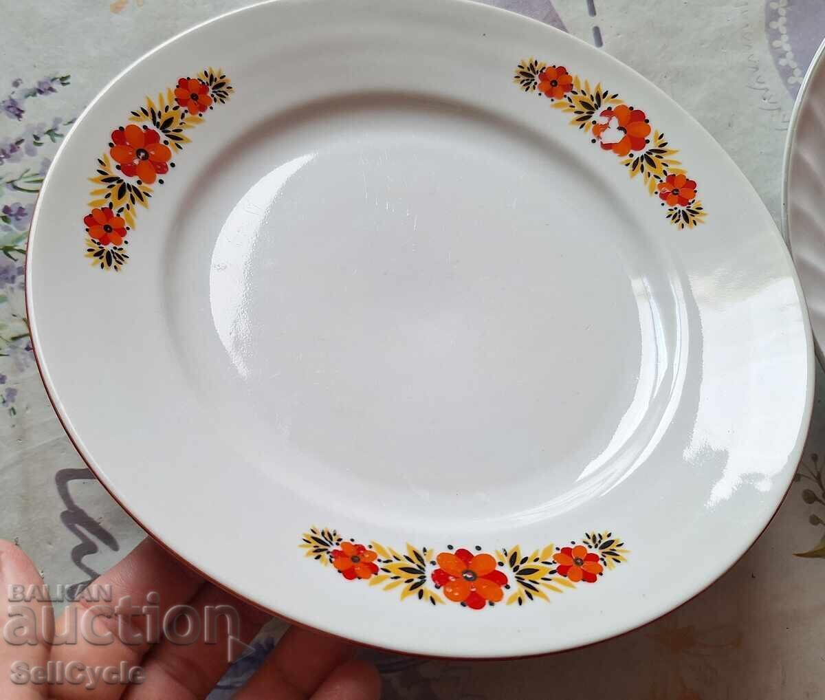 ✅BULGARIAN PORCELAIN PLATE - MAY FLOWER MOTIFS - RAZGRAD❗ with price 0.01 BGN | € 0.01