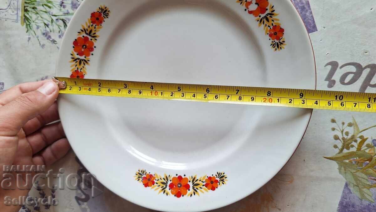 Auction  ✅BULGARIAN PORCELAIN PLATE - MAY FLOWER MOTIFS - RAZGRAD❗