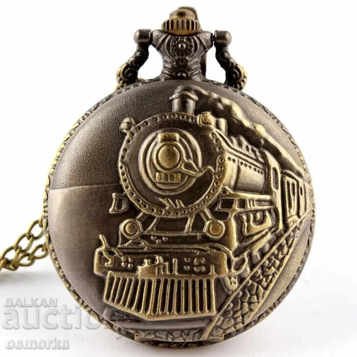 Pocket watch train locomotive steam engine driver wagons rails Pocket watch train locomotive steam engine driver wagons rails