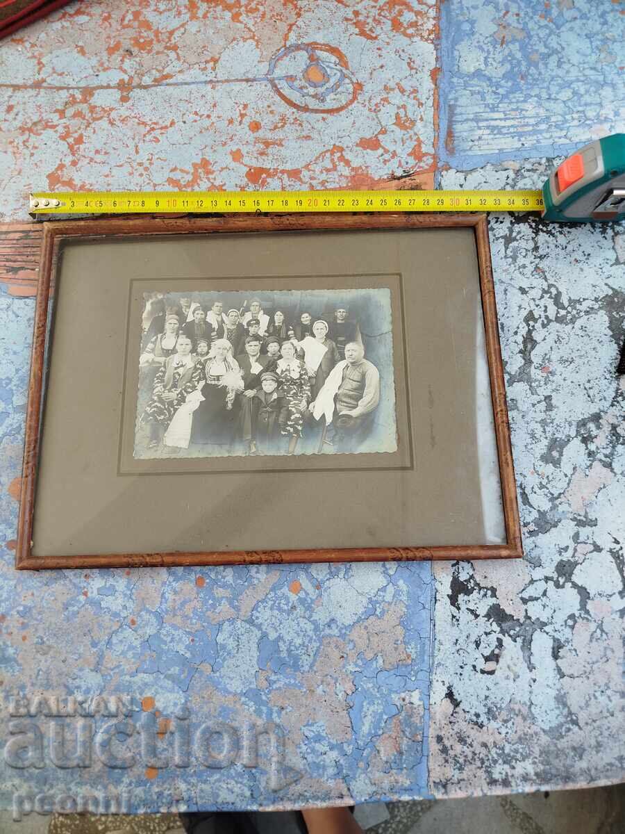 Fotografie veche - Nuntă, costum popular din Kjustendil