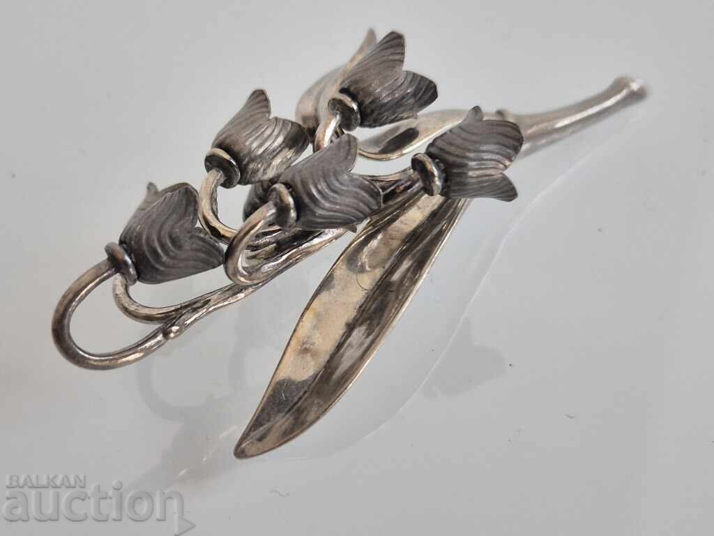 Livrarea Floare Frumoasă Argintie Lăcrămioară Lucrată Manual 2