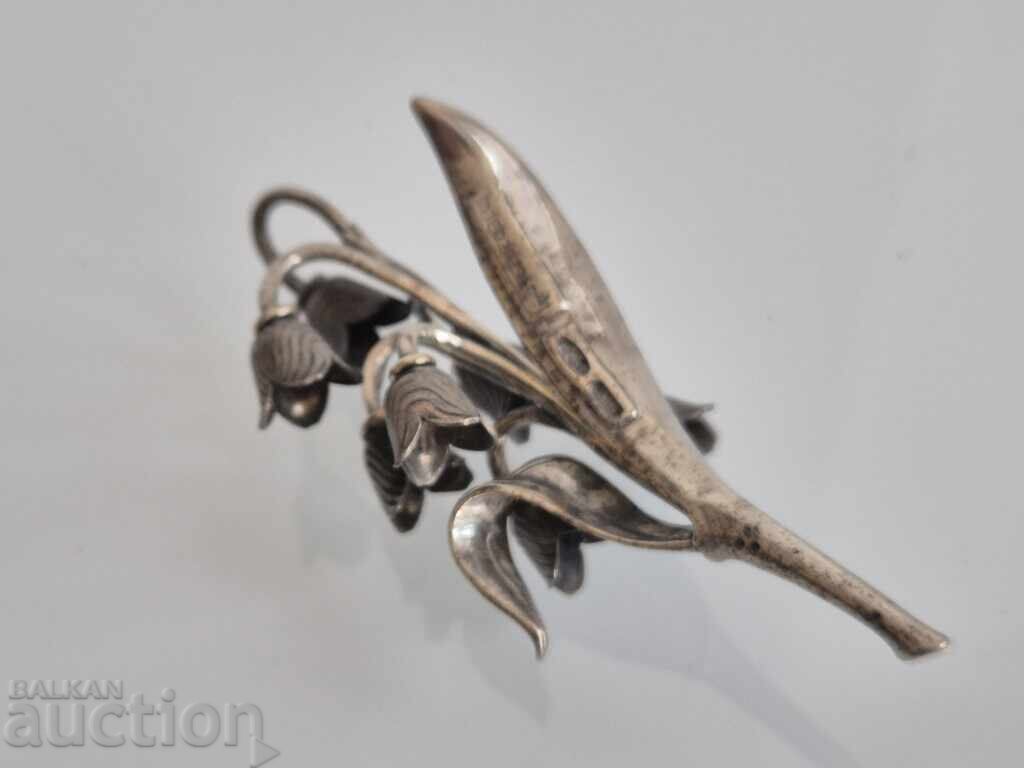 Floare Frumoasă Argintie Lăcrămioară Lucrată Manual 2 - 5