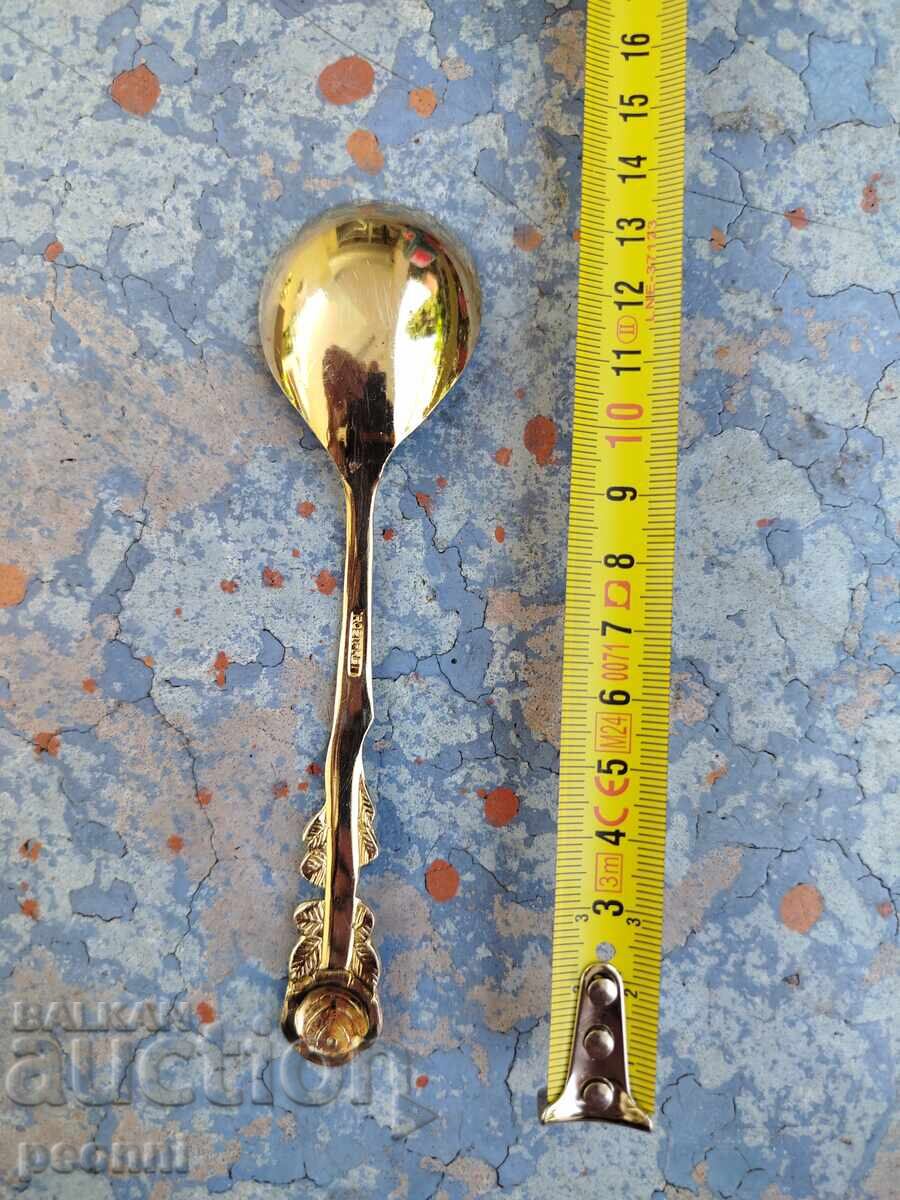 Gilded spoon with price 15.00 BGN | € 7.67