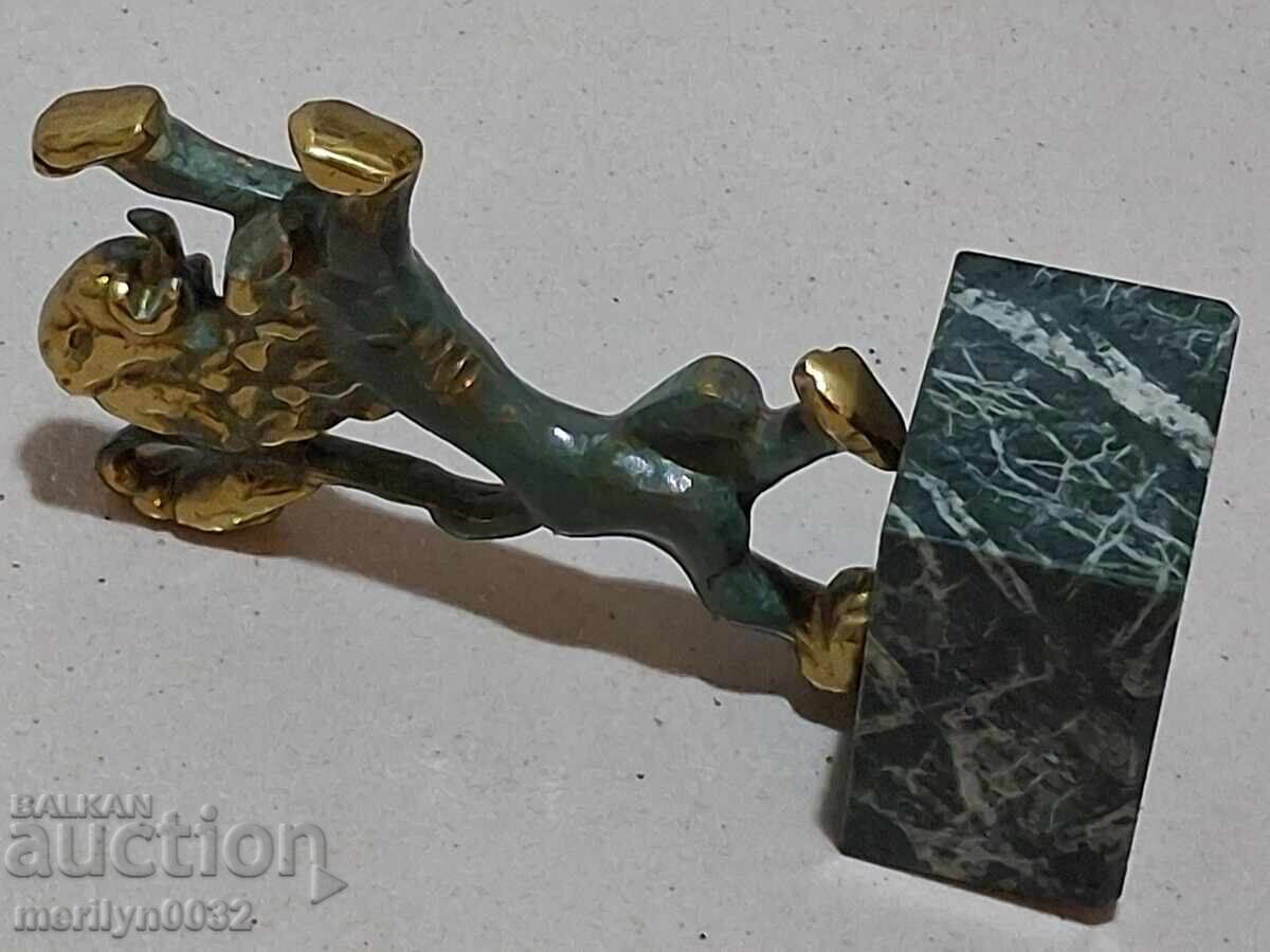 Доставка на Бронзова статуетка балкански лъв фигура фигурка пластика