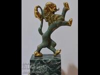 Statuetă de bronz leu balcanic figurină sculptură plastică