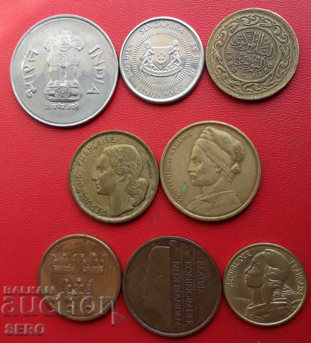 Lot mixt de 8 monede cu preț 1.01 BGN | € 0.52