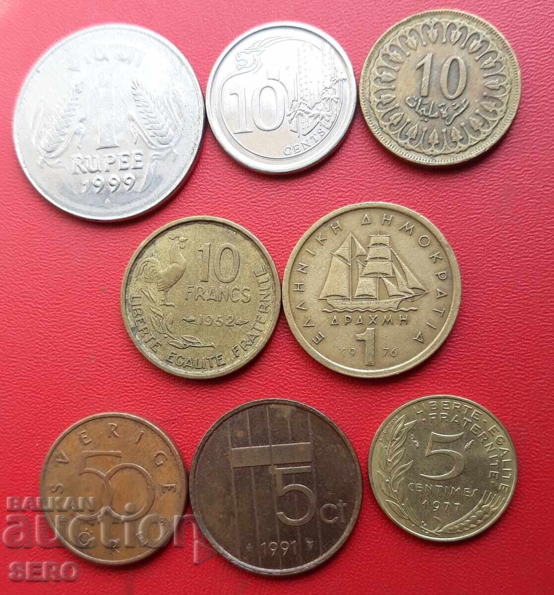 Lot mixt de 8 monede