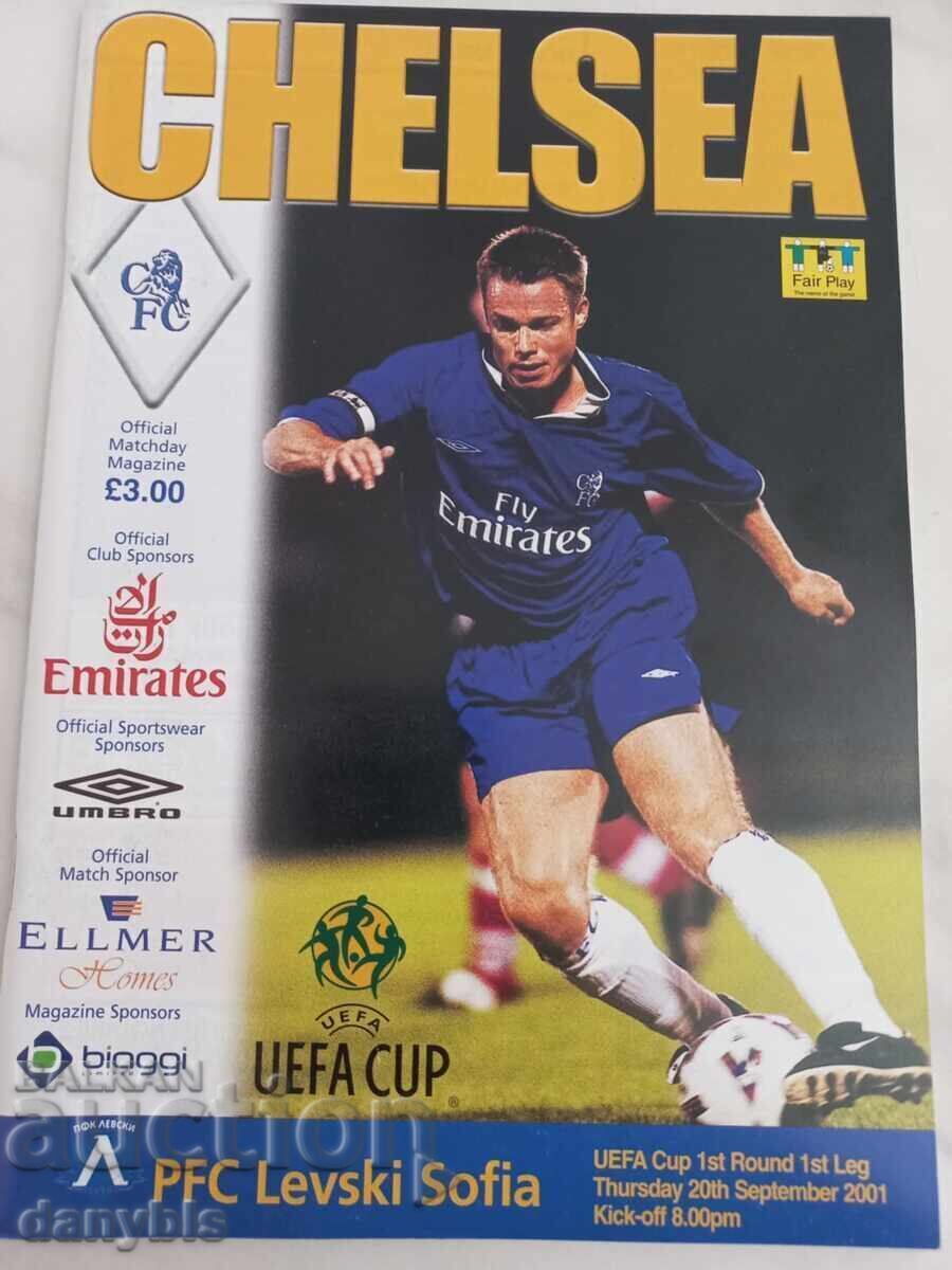 Πρόγραμμα αγώνα ποδοσφαίρου - Τσέλσι - Λέφσκι 2001