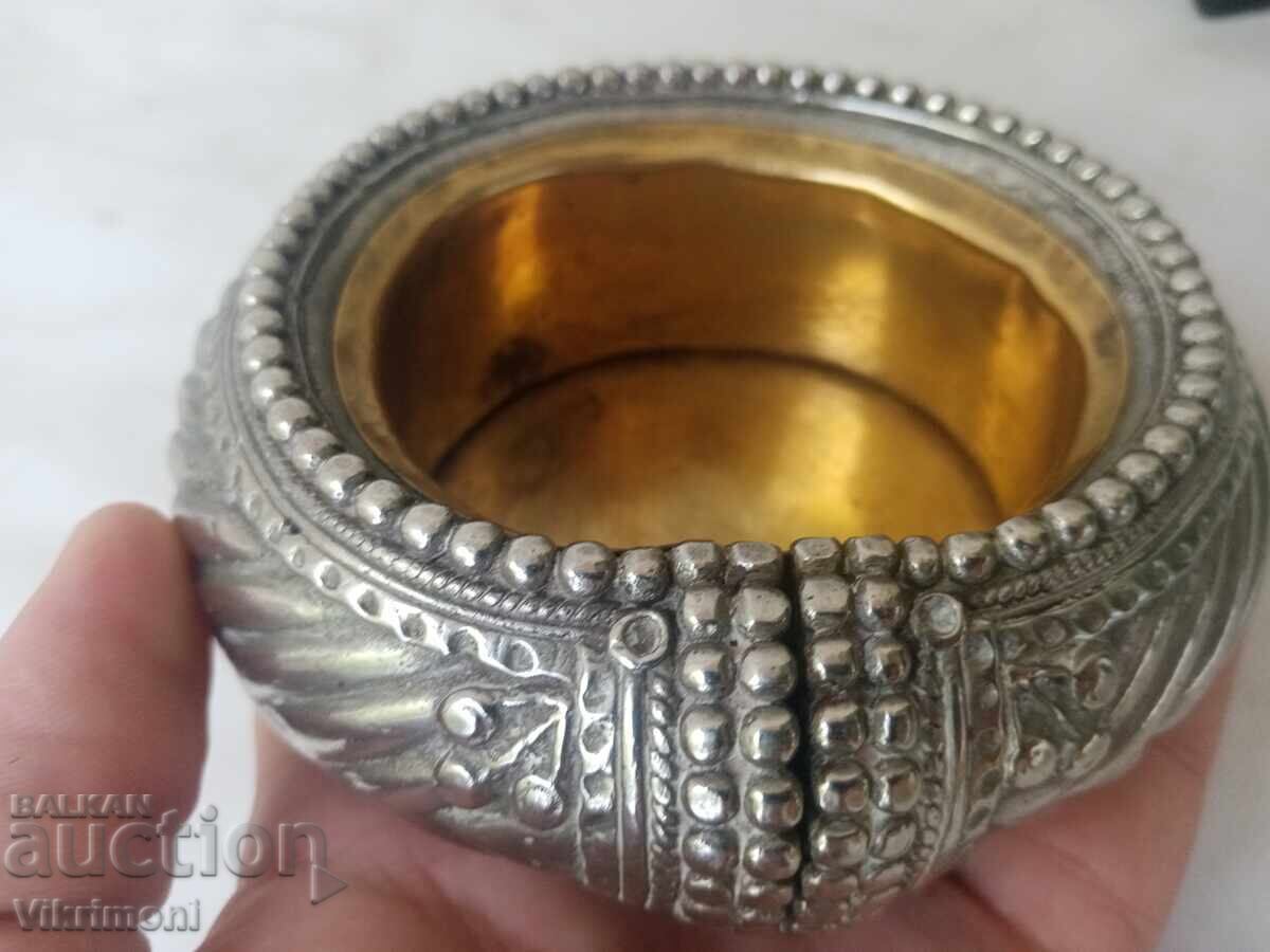 Brățară etnică, vas, tribală, bronz, gravată, Rp, Africa - 7