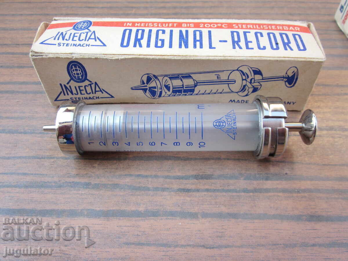 German glass syringe, 2 syringes, unused - 5