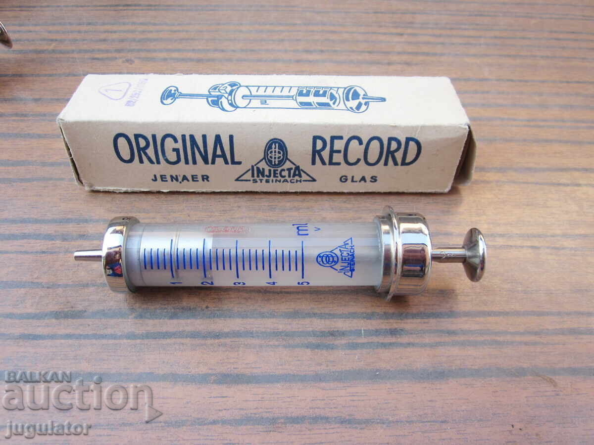 Γερμανική γυάλινη σύριγγα 2 σύριγγες αχρησιμοποίητες - 6 Γερμανική γυάλινη σύριγγα 2 σύριγγες αχρησιμοποίητες - 6