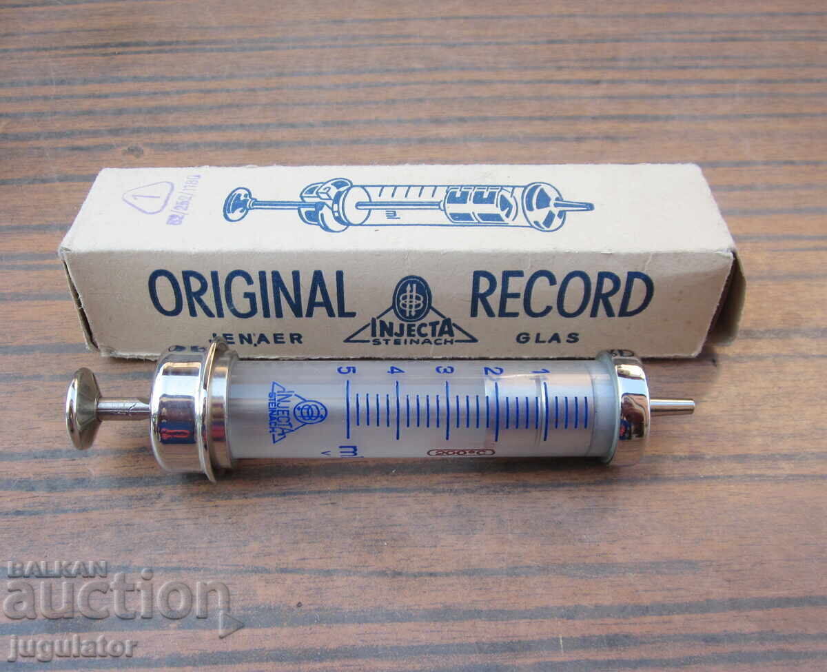 German glass syringe, 2 syringes, unused - 7