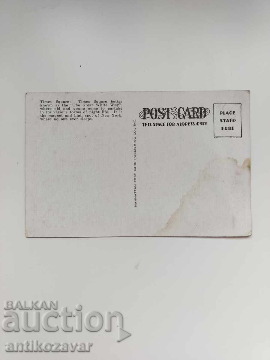 Παλιά ταχυδρομική κάρτα Times Square, Νέα Υόρκη, 1935 με τιμή 10.00 BGN | € 5.11