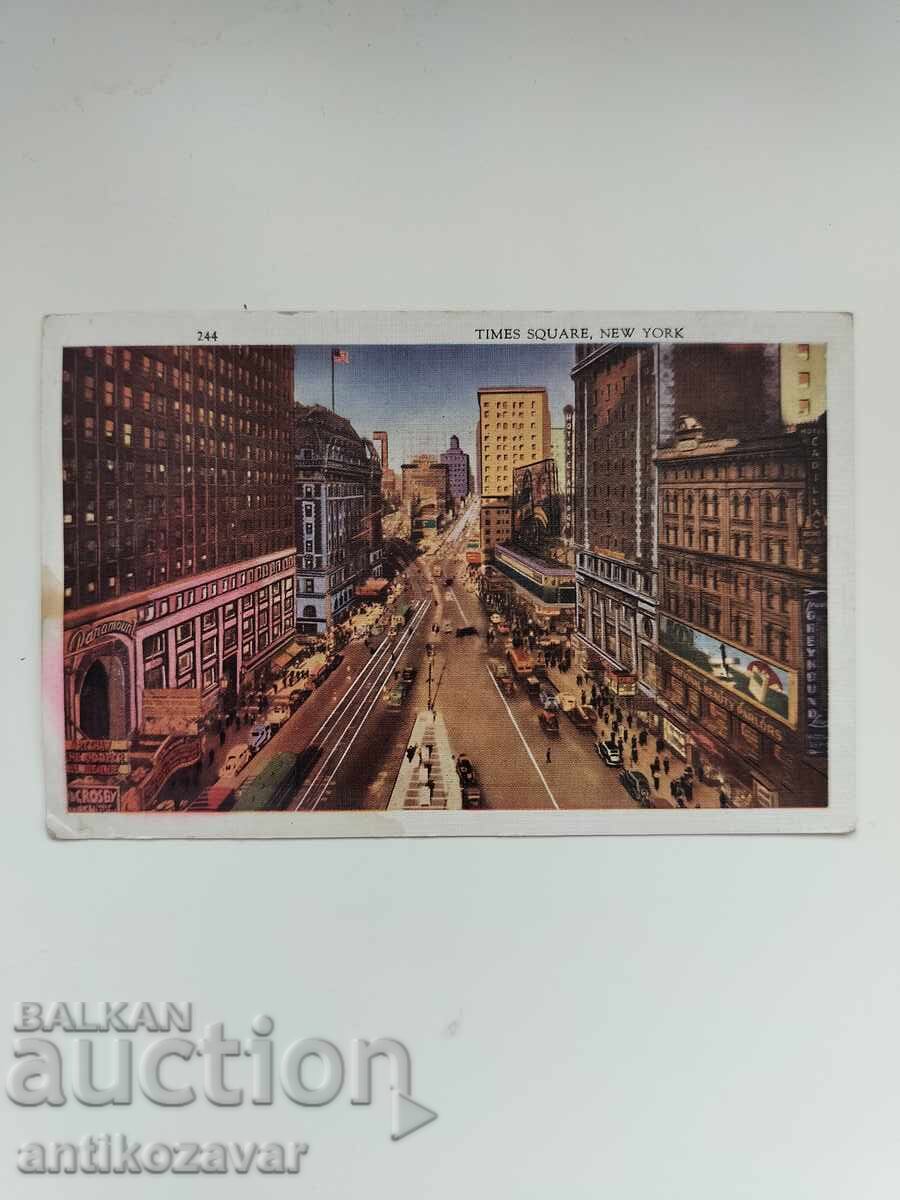 Παλιά ταχυδρομική κάρτα Times Square, Νέα Υόρκη, 1935