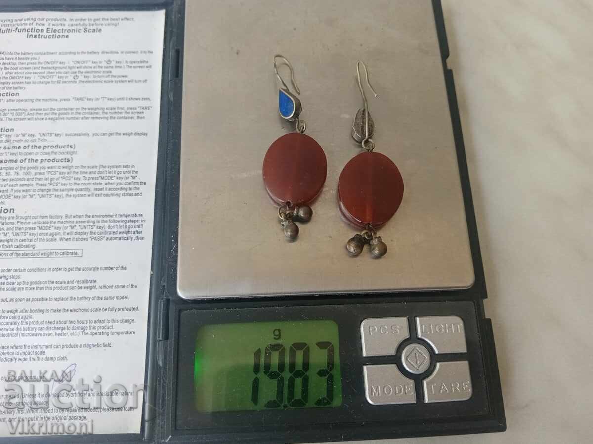 Ethnic earrings, carnelian, lapis lazuli, agate, vintage, sparkle, fringe, stone - 6 Ethnic earrings, carnelian, lapis lazuli, agate, vintage, sparkle, fringe, stone - 6