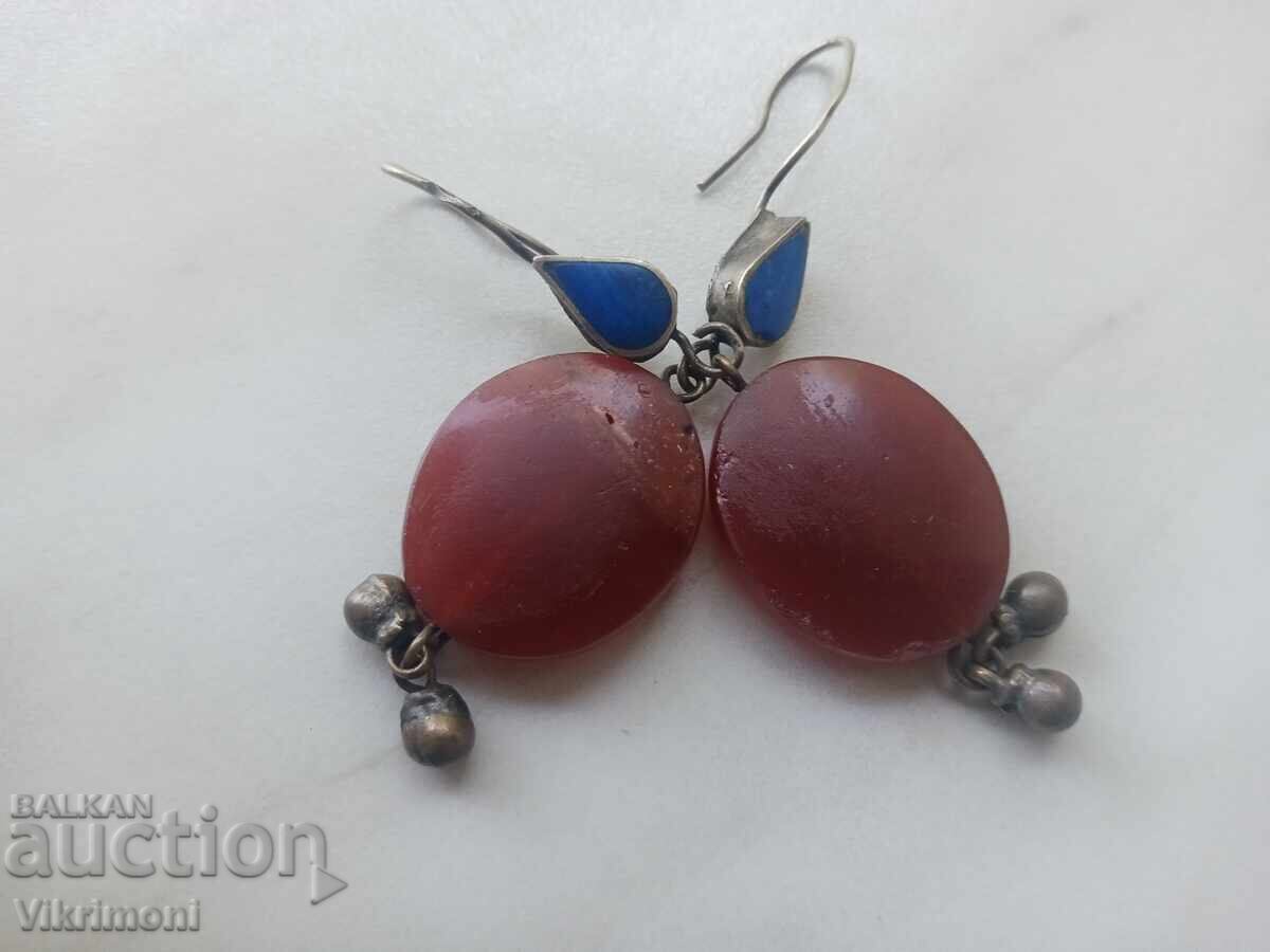 Ethnic earrings, carnelian, lapis lazuli, agate, vintage, sparkle, fringe, stone - 7 Ethnic earrings, carnelian, lapis lazuli, agate, vintage, sparkle, fringe, stone - 7