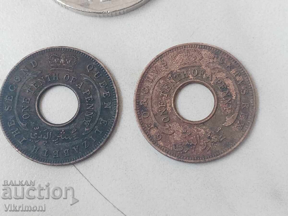 Δημοπρασία Βρετανική Δυτική Αφρική, 1952, 54, παρτίδα νομισμάτων, British West Af