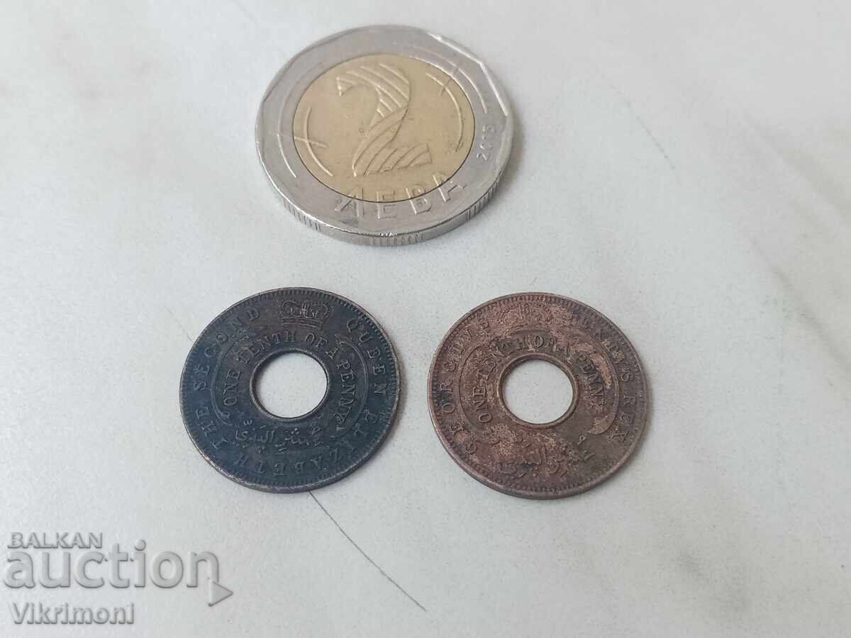 Βρετανική Δυτική Αφρική, 1952, 54, παρτίδα νομισμάτων, British West Af