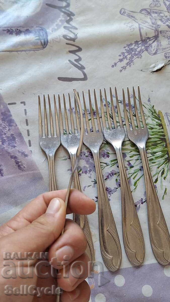Auction  ✅ QUALITY RUSSIAN FORKS 5 PCS. - STAINLESS STEEL ❗