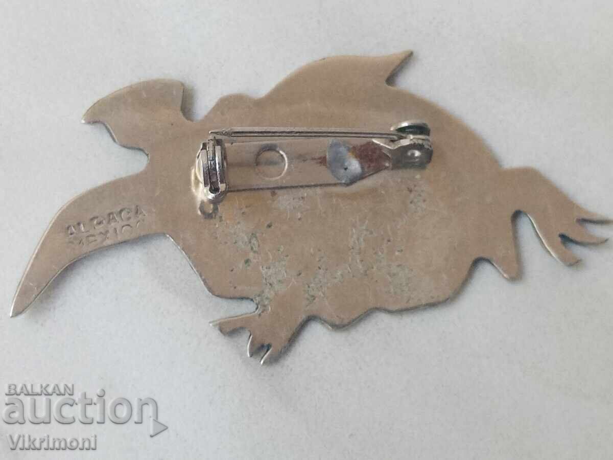 Auction  Retro turtle brooch, royal mother-of-pearl, abalone, marked