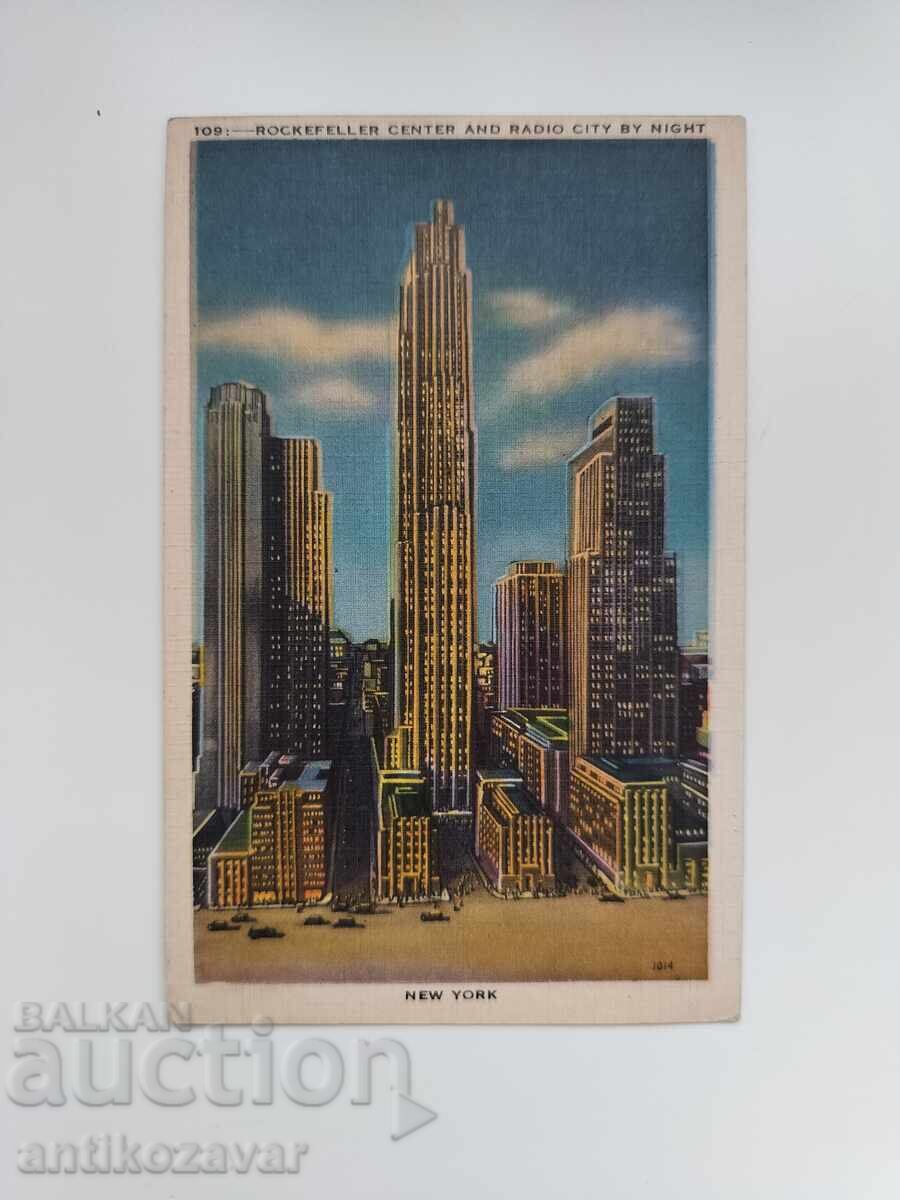 Παλιά καρτ ποστάλ του Rockefeller Center και RCMH, Νέα Υόρκη, 1940