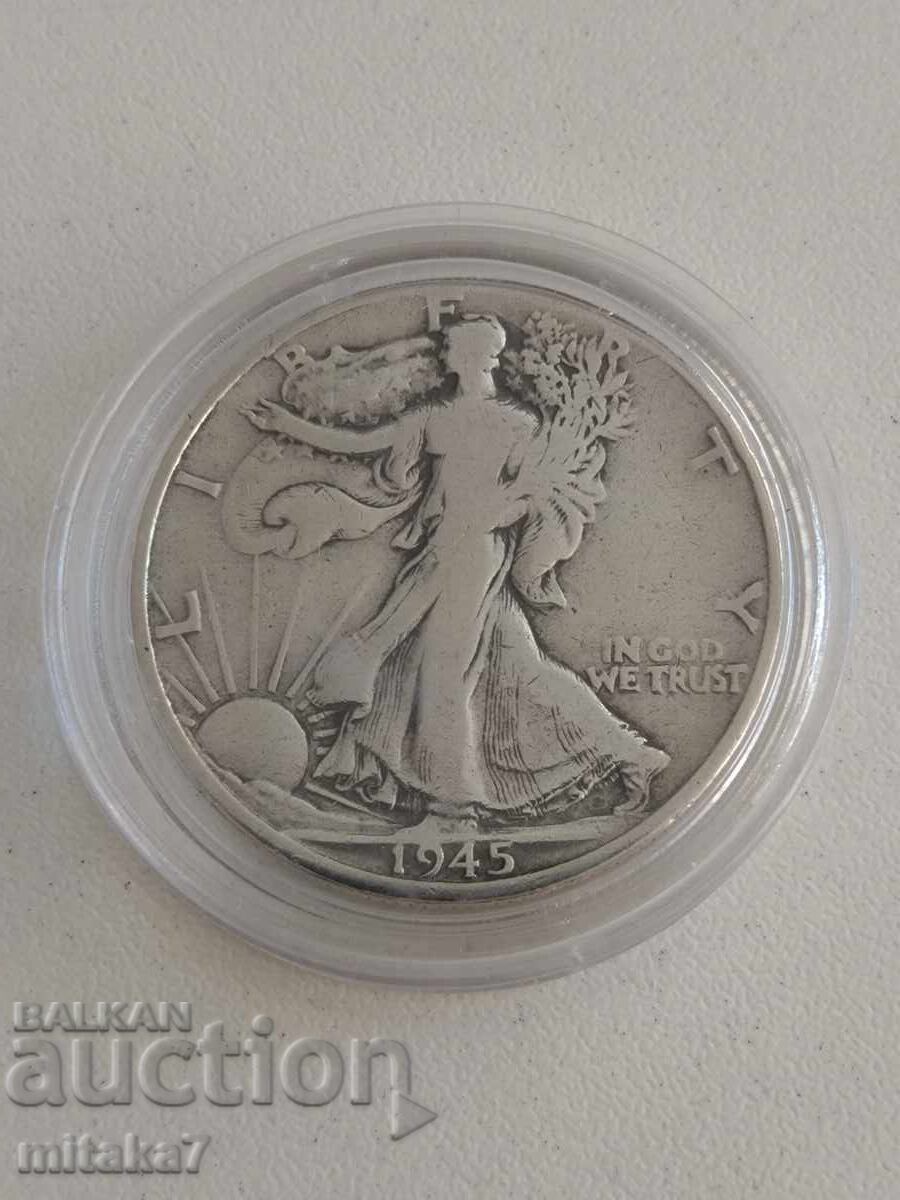 1/2 dollar 1945, silver, USA 1/2 dollar 1945, silver, USA