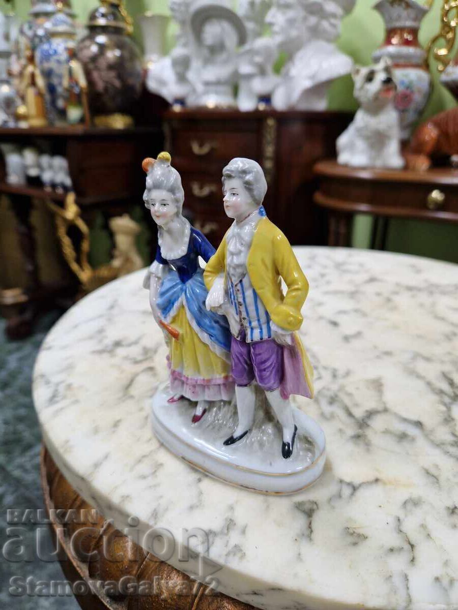 Figurină veche de porțelan antic Sitzendorf - 5