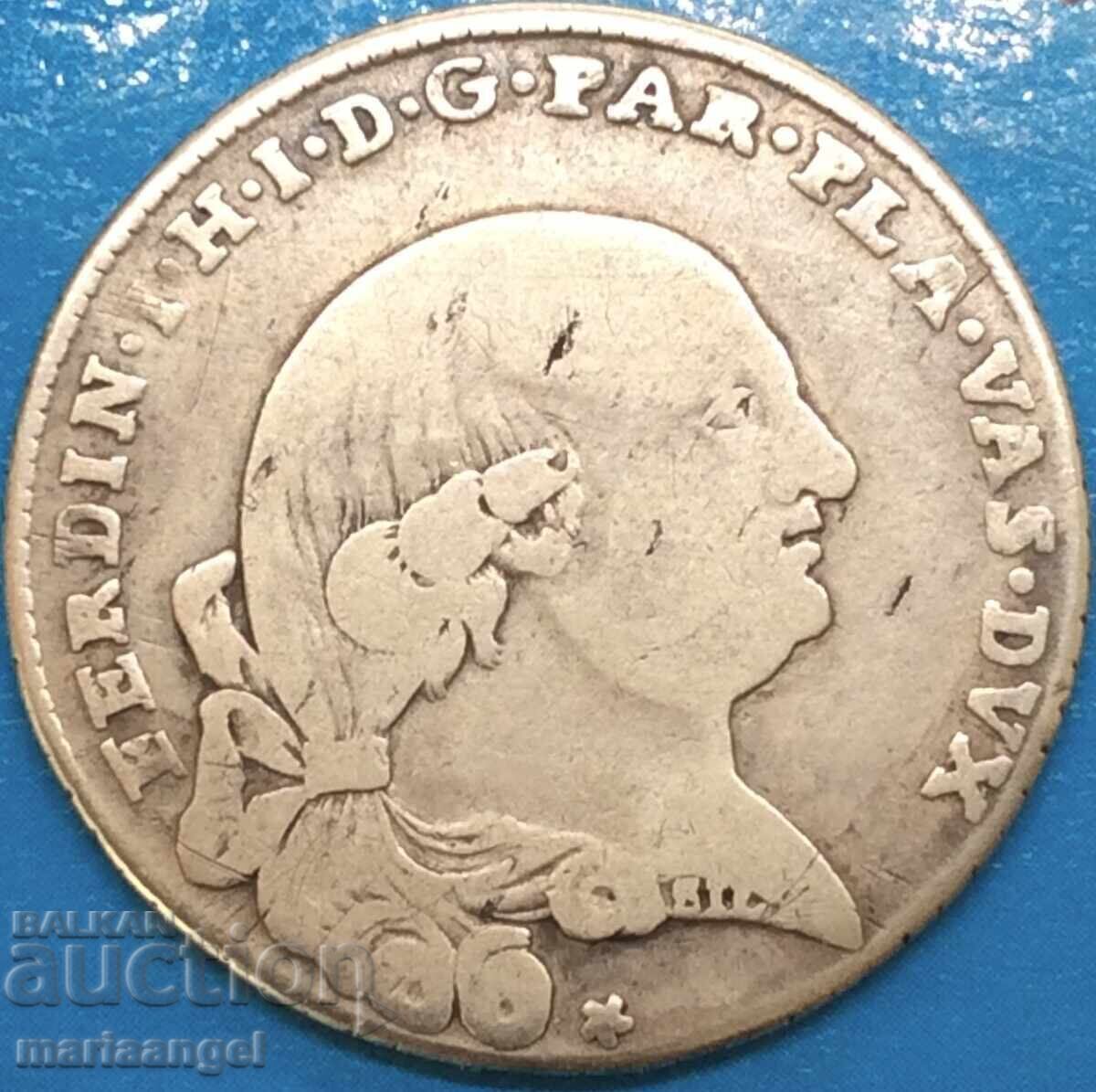 Πάρμα 6 Λίρες 1796 Ιταλία Φερδινάνδος ντι Μπουρμπόν 7,03γρ Ag