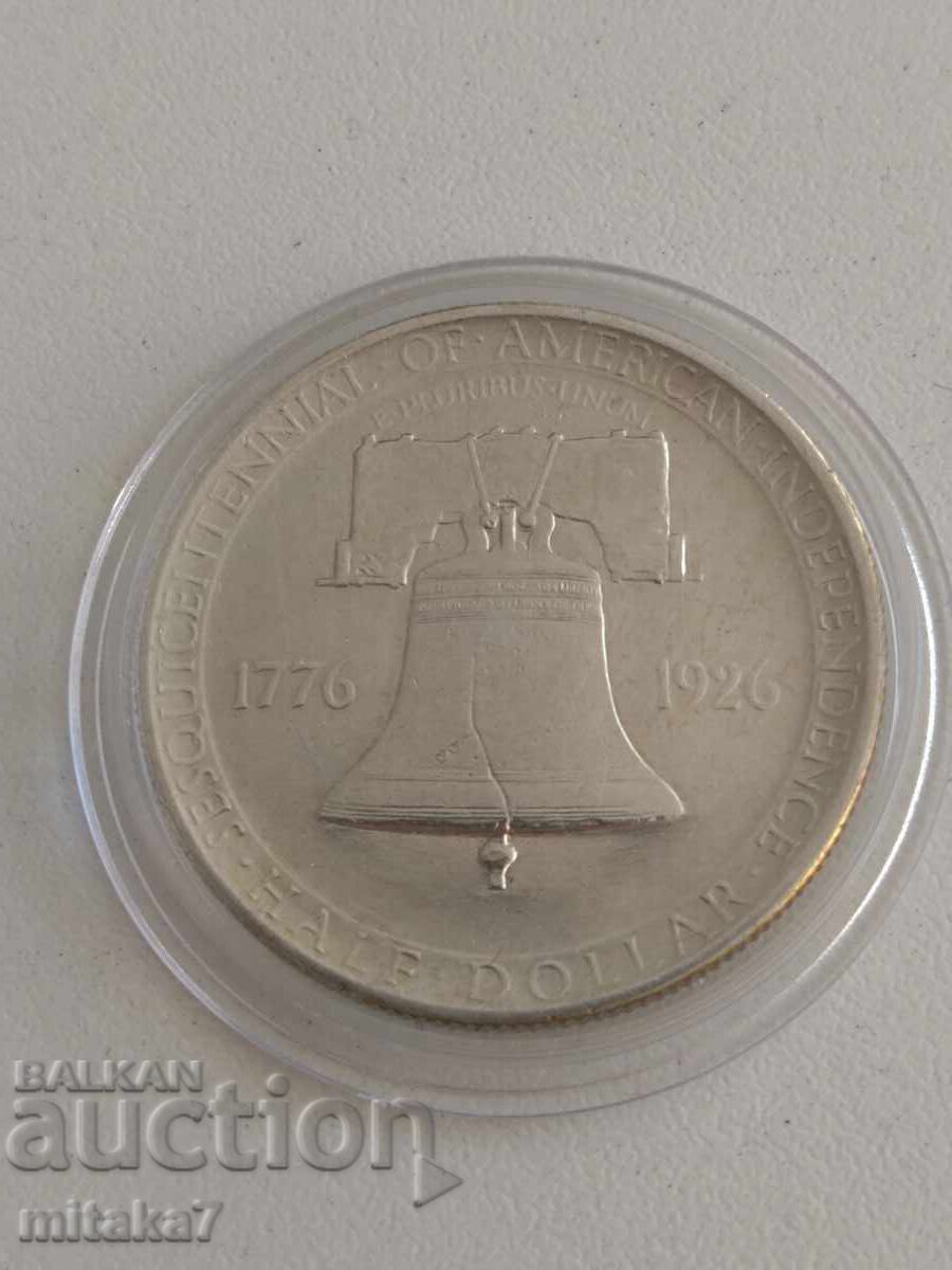 Auction 1/2 Dollar 1926, Silver, USA Auction 1/2 Dollar 1926, Silver, USA