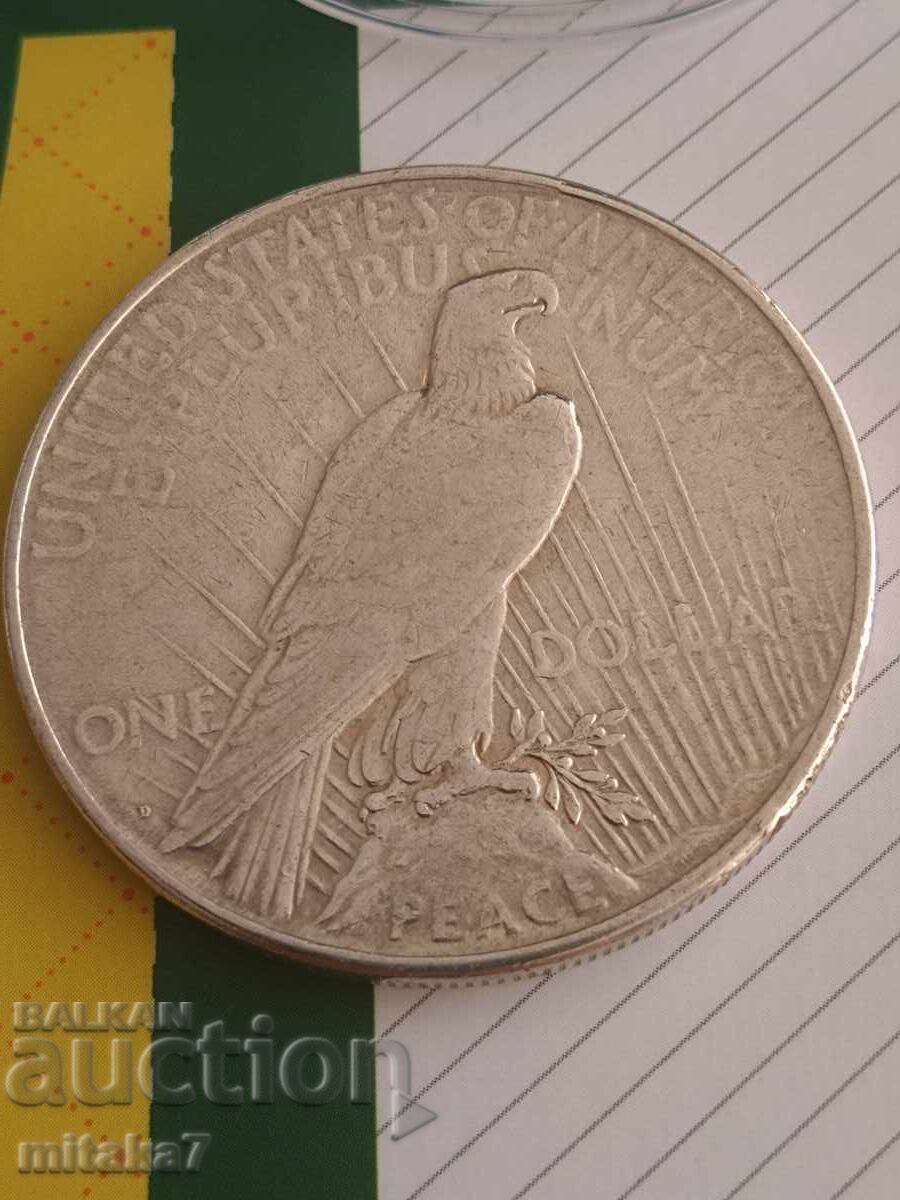 Delivery of Peace Dollar 1922-D year, silver, USA