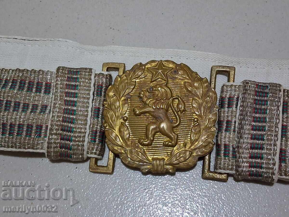 Delivery of Officer's parade belt, scarf with shine