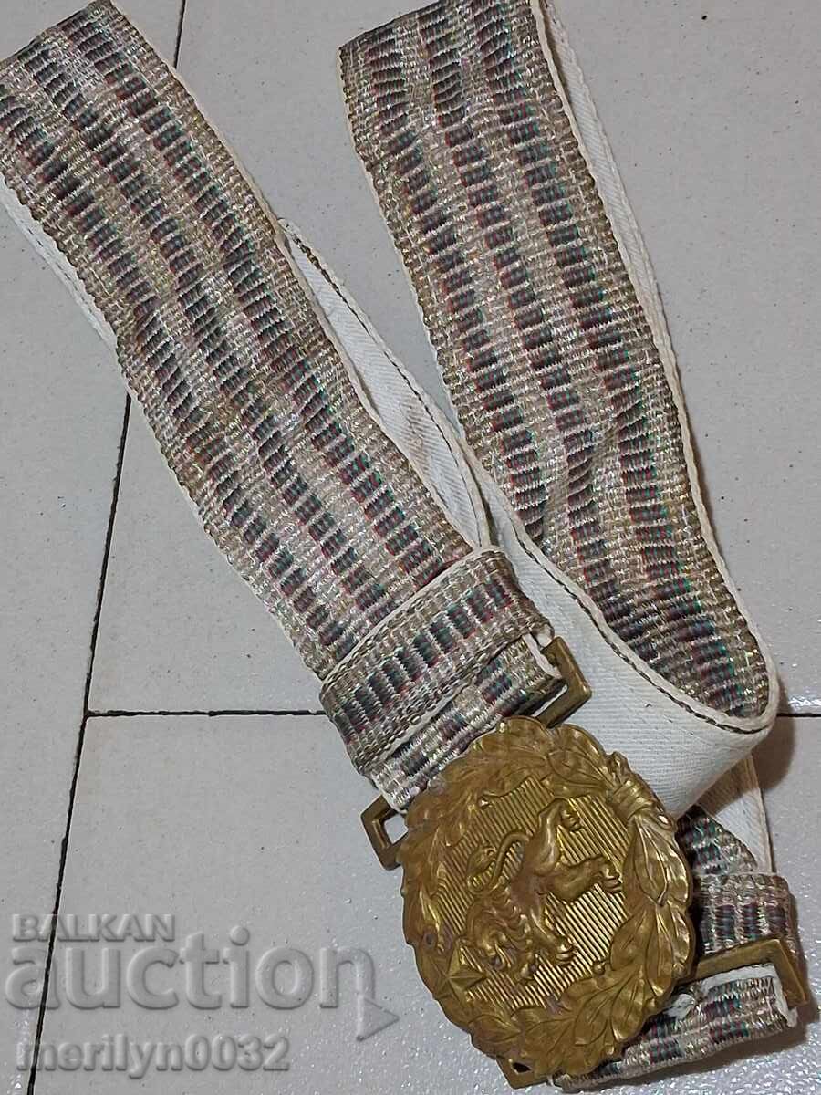 Officer's parade belt, scarf with shine - 6