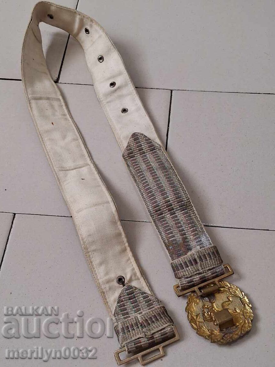 Officer's parade belt, scarf with shine - 7