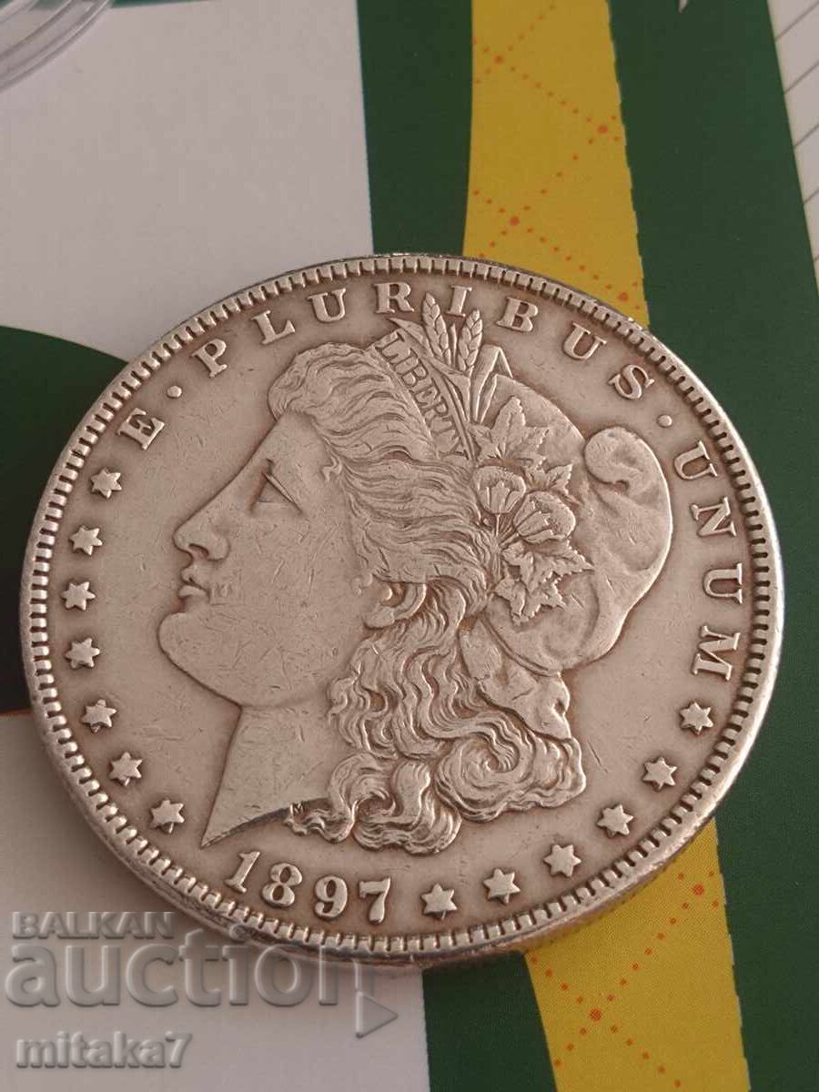 Morgan Dollar 1897, Silver, USA with price 119.00 BGN | € 60.84 Morgan Dollar 1897, Silver, USA with price 119.00 BGN | € 60.84