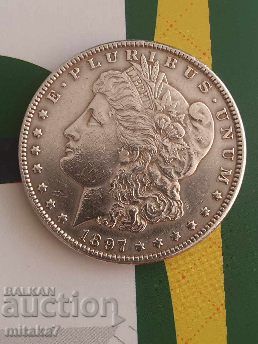 Morgan Dollar 1897, Silver, USA Morgan Dollar 1897, Silver, USA