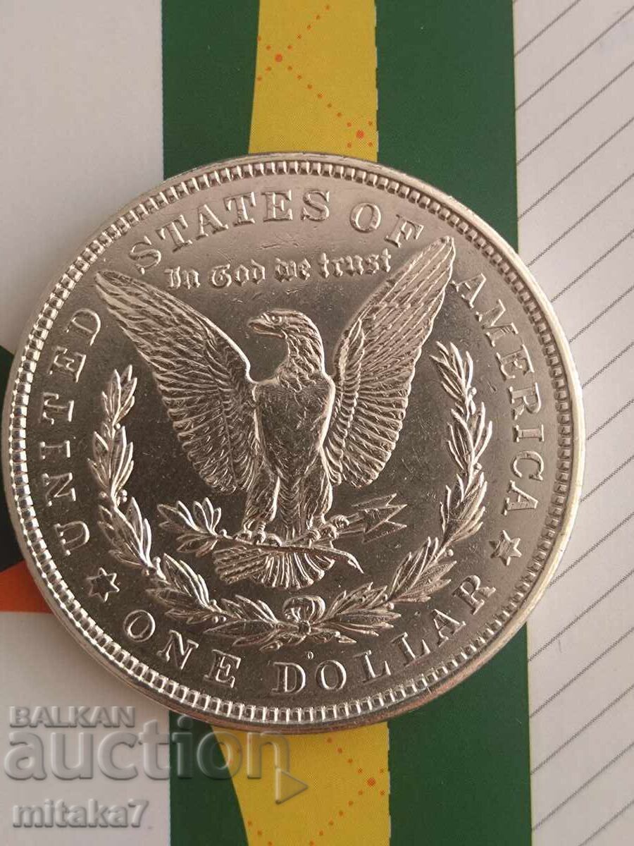 Auction Morgan Dollar 1921-D Year, Silver, USA Auction Morgan Dollar 1921-D Year, Silver, USA