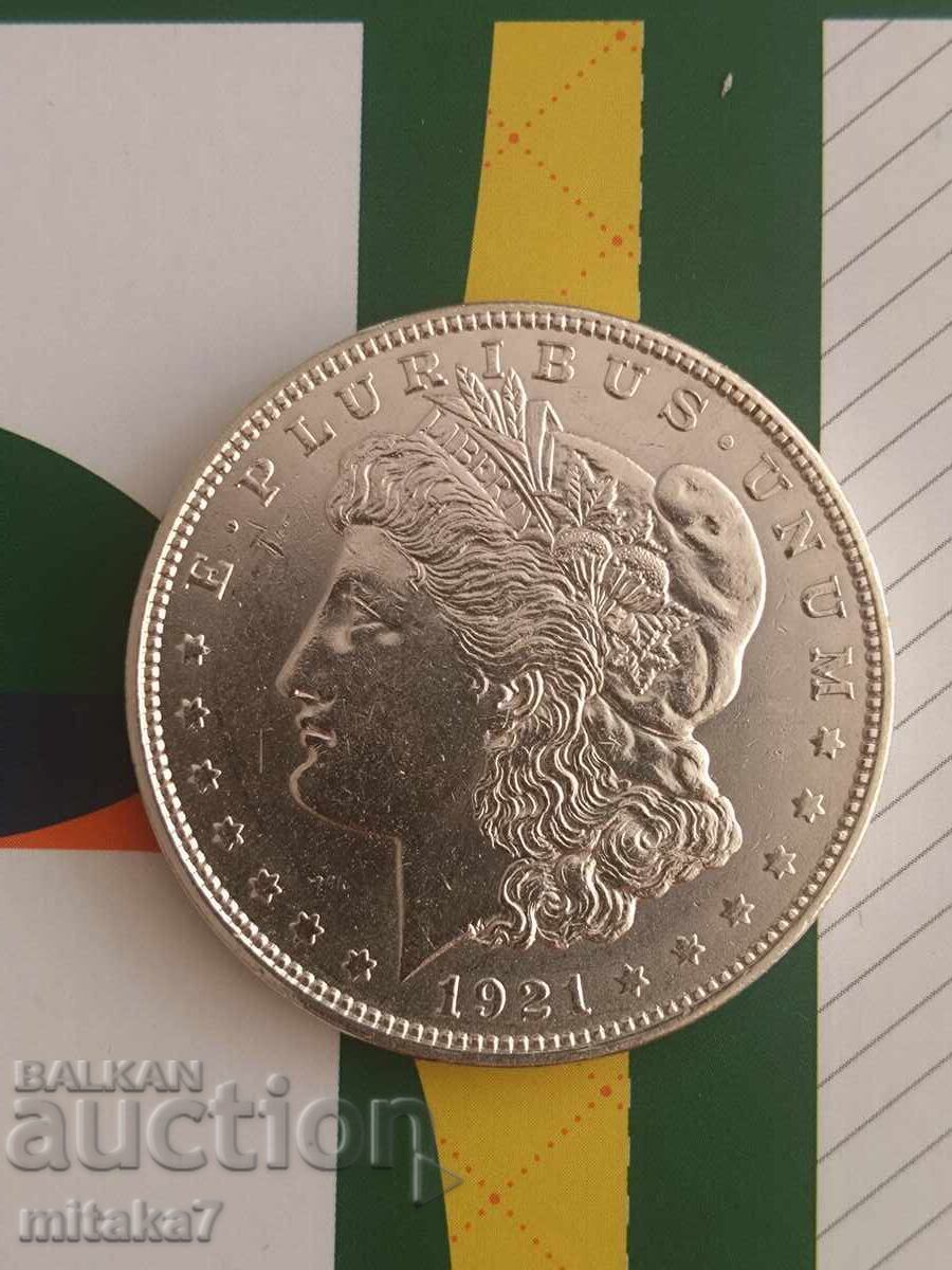 Morgan Dollar 1921-D Year, Silver, USA Morgan Dollar 1921-D Year, Silver, USA