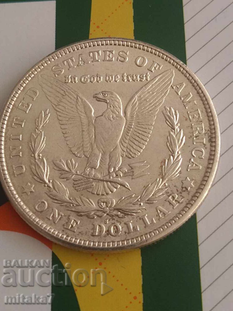 Delivery of Morgan Dollar 1921-S year, silver, USA Delivery of Morgan Dollar 1921-S year, silver, USA