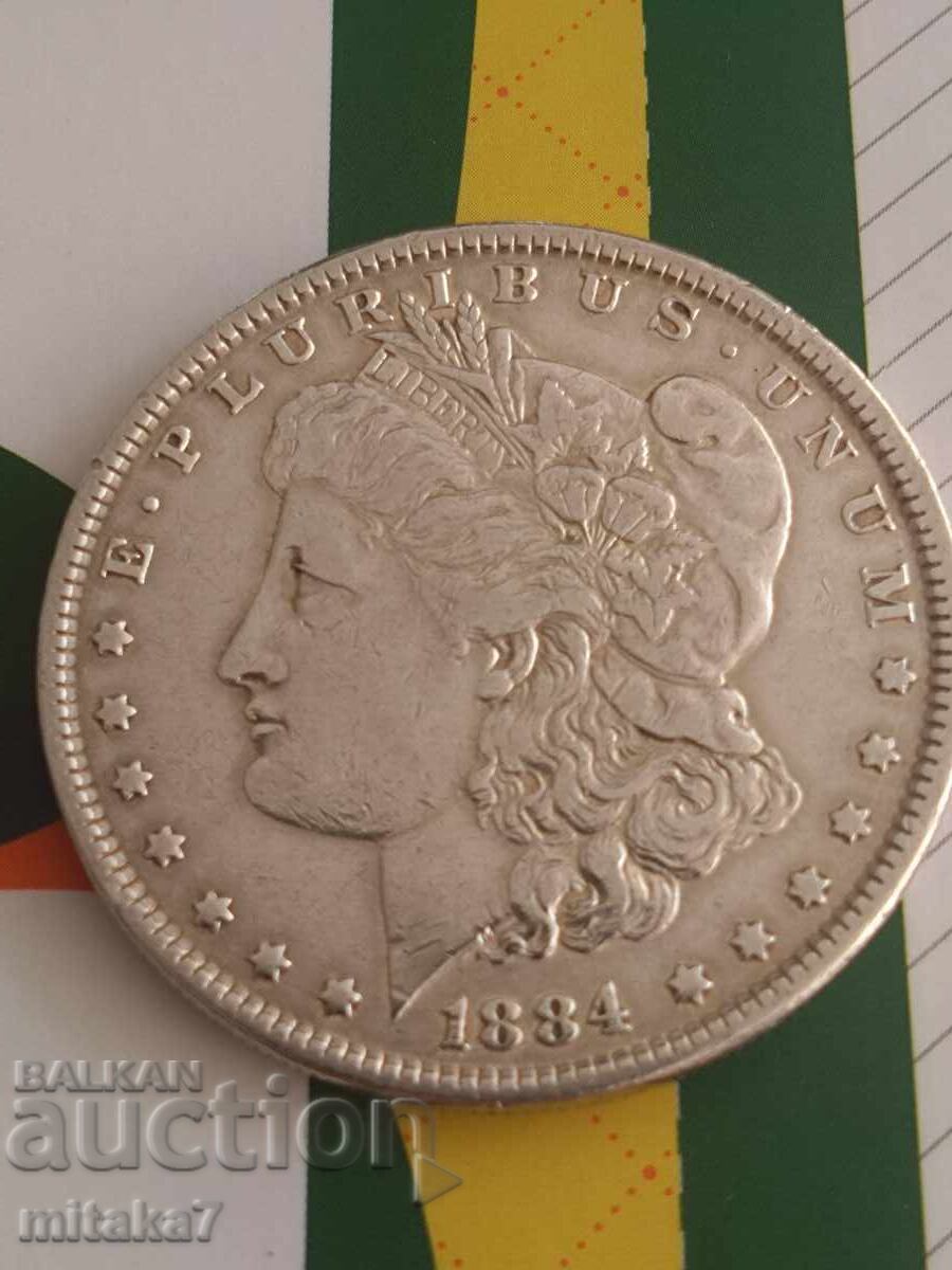 Morgan Dollar 1884, Silver, USA with price 109.00 BGN | € 55.73 Morgan Dollar 1884, Silver, USA with price 109.00 BGN | € 55.73