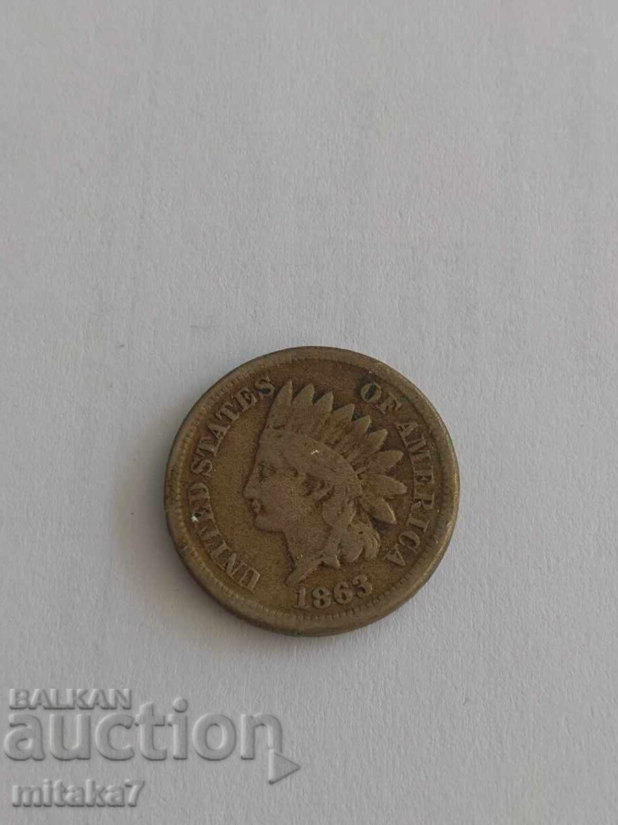 1 cent 1863, SUA cu preț 18.00 BGN | € 9.20 1 cent 1863, SUA cu preț 18.00 BGN | € 9.20
