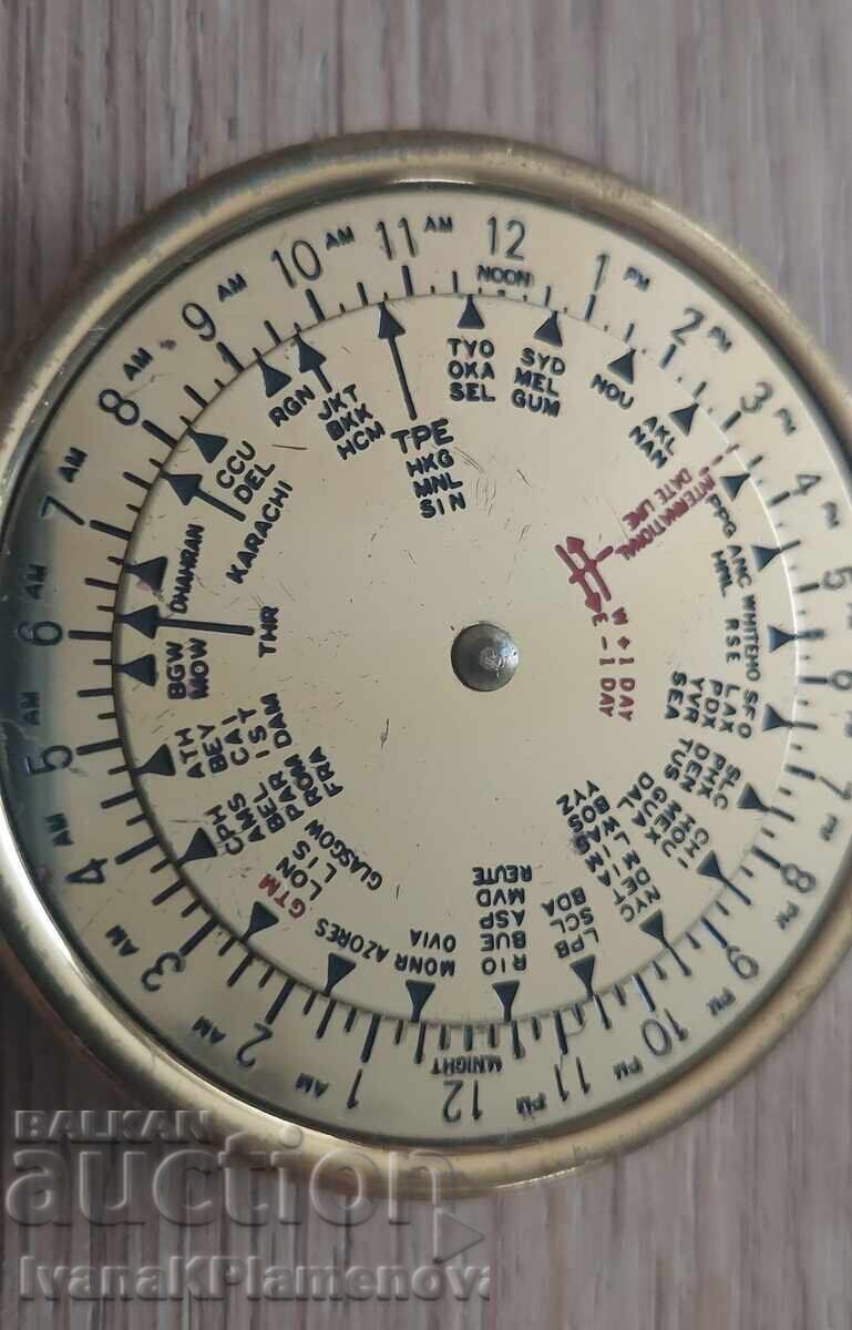 Доставка на Месингов настолен индикатор за световното време